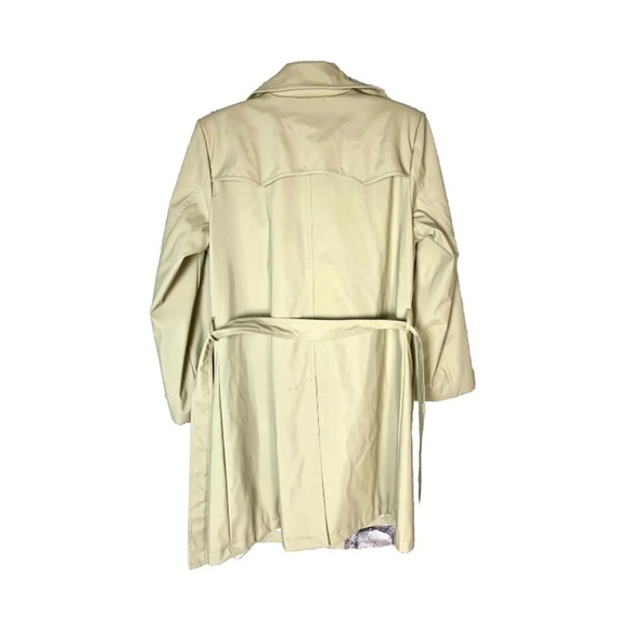 Vintage Marc Mattis Belted-Waist Faux-Leather Trench Coat - Picture 3 of 11